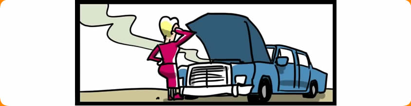 Image of Bi-Polar girl's car broken down
