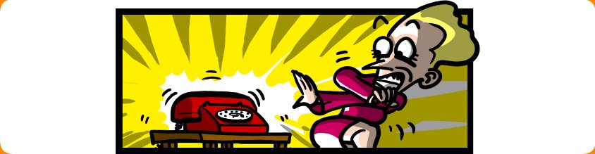 Image of Bi-Polar Girl panicking because the phone is ringing
