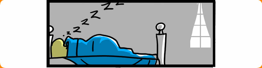 Image of Bi-Polar Girl fast asleep in bed during the day
