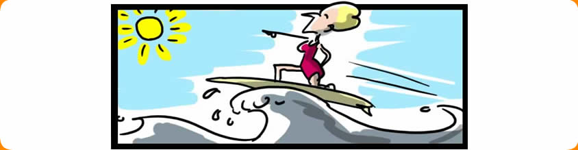 Image of Bi-Polar Girl surfing the waves