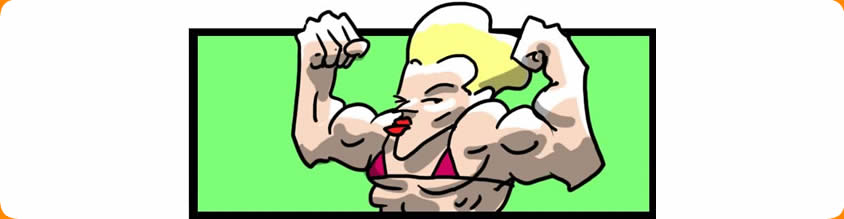 Image of Bi-Polar Girl looking like a muscle-bound weight lifter